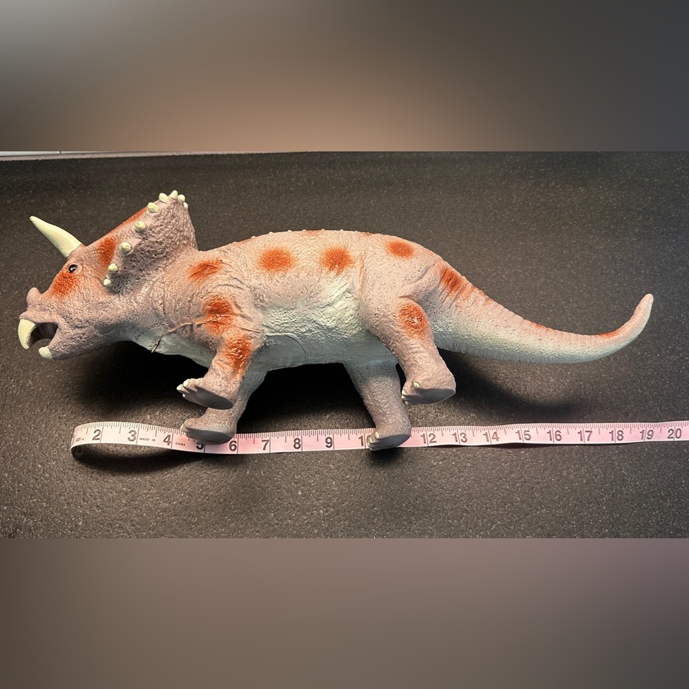 Triceratops Soft Rubber Dinosaur - Picture 3 of 5